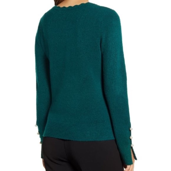 Rachel Parcell Scalloped Crewneck Sweater - Picture 2 of 8